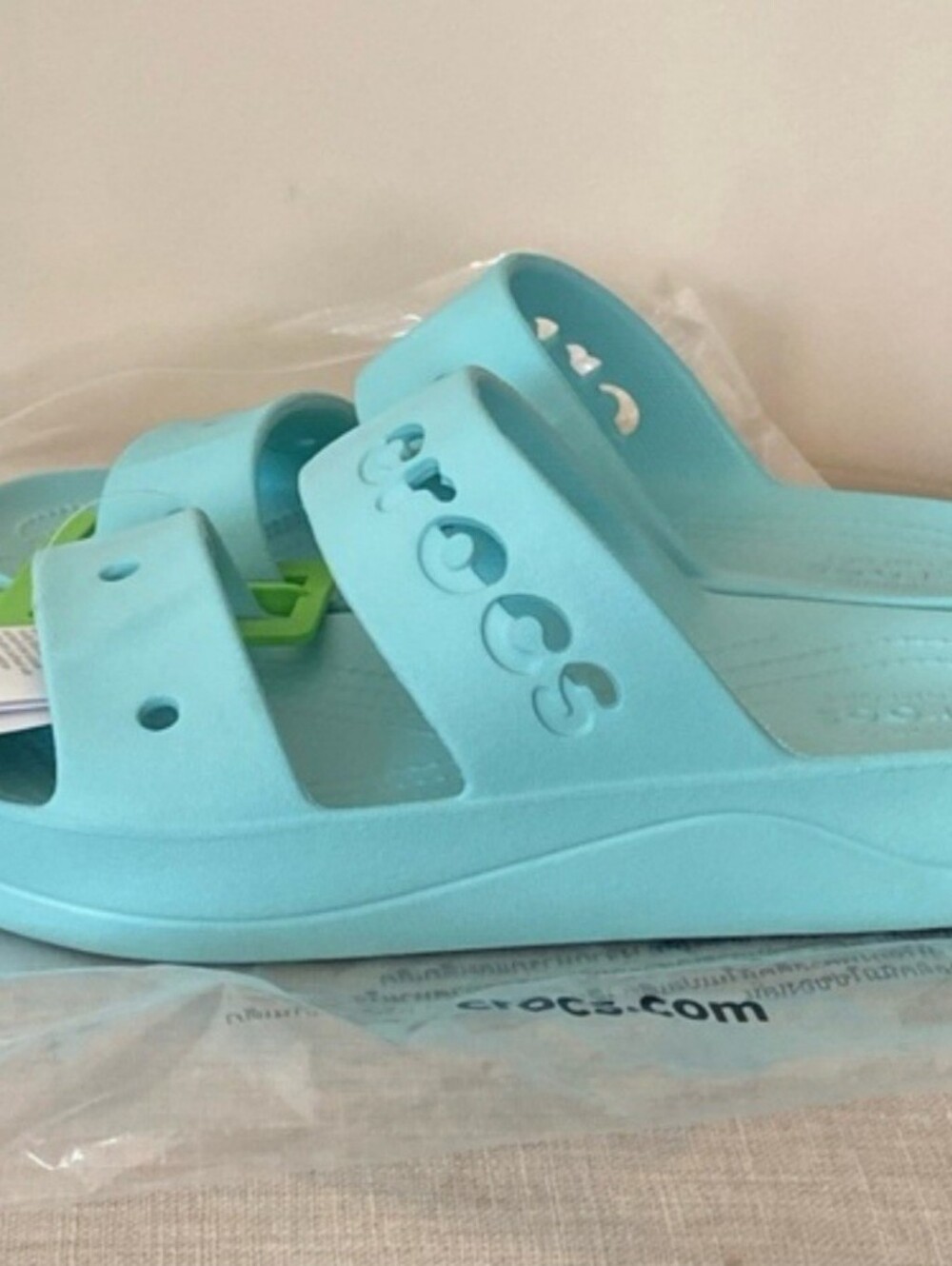 Crocs Baya Platform Sandal Pure Water Aqua Blue Green Size 8 EU38-39 New - Picture 7 of 8